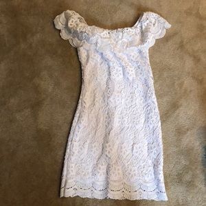 Lulus White lace dress size s